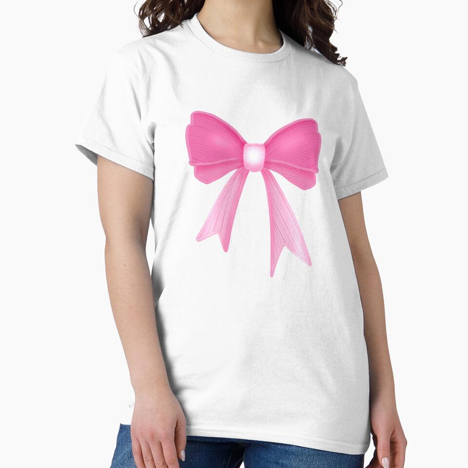 Cute Pink Bow Aesthetic – Coquette Style Ribbon Illustration by Artsy Corner