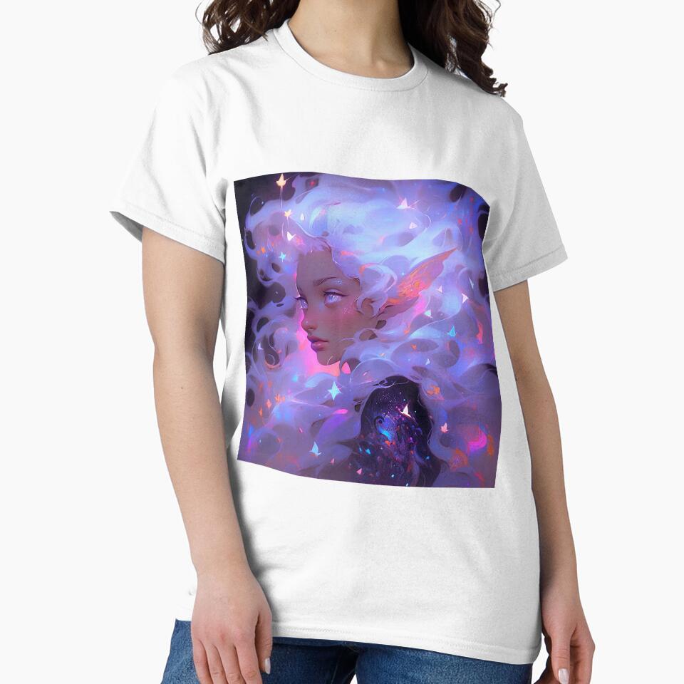Soft Purple Elf Anime Girl by bubblegoth