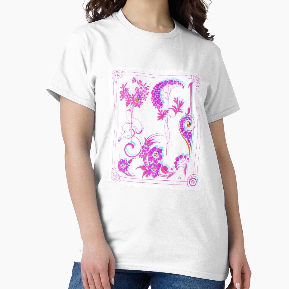 Glitch Art Nouveau Pink Symbols by BioDigital-Jazz