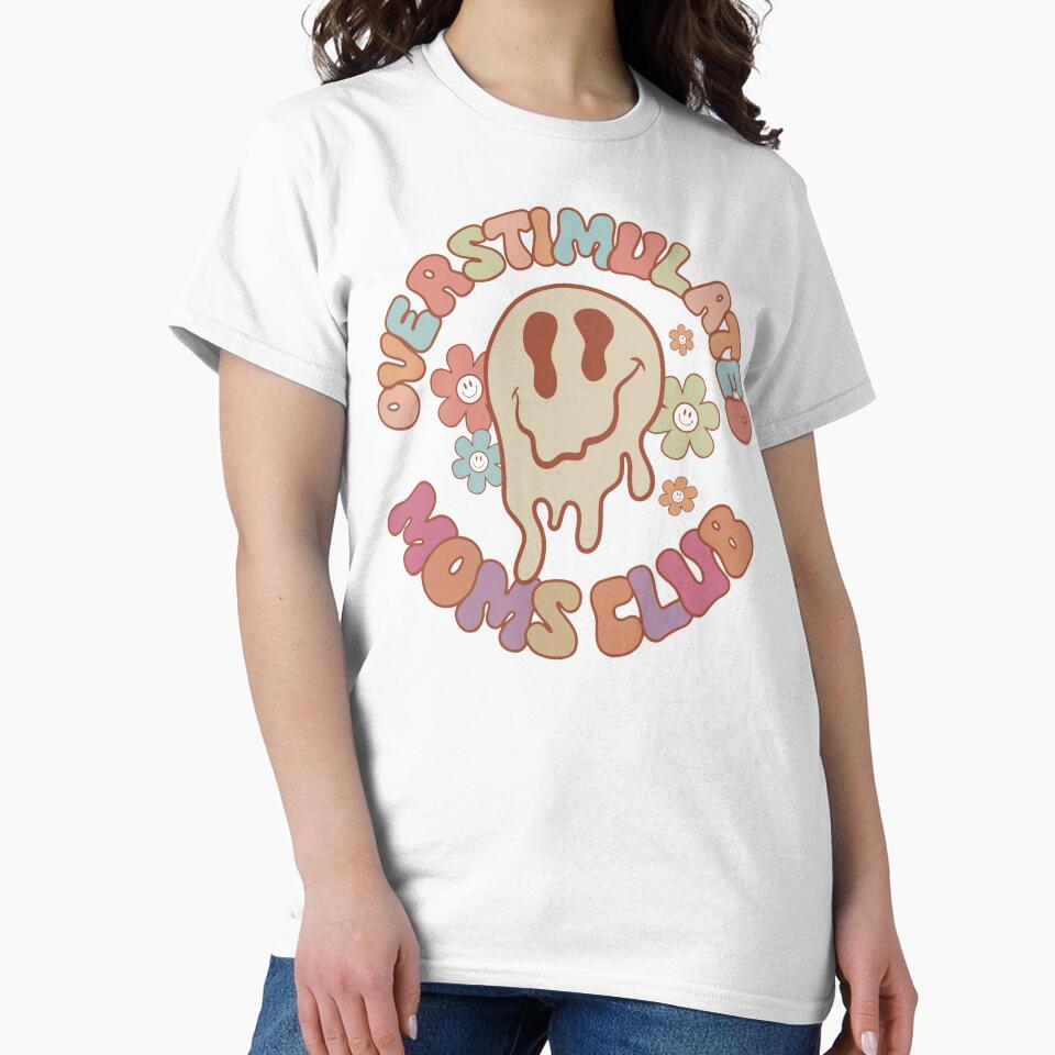 Overstimulated Moms Club, Retro Groovy by printify