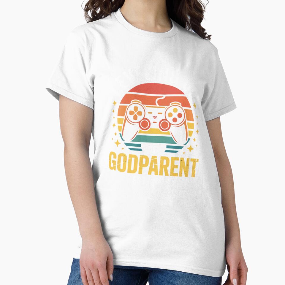 Leveling Up to Godparent Est. 2026 Retro Gaming Design by Gogetgiggles