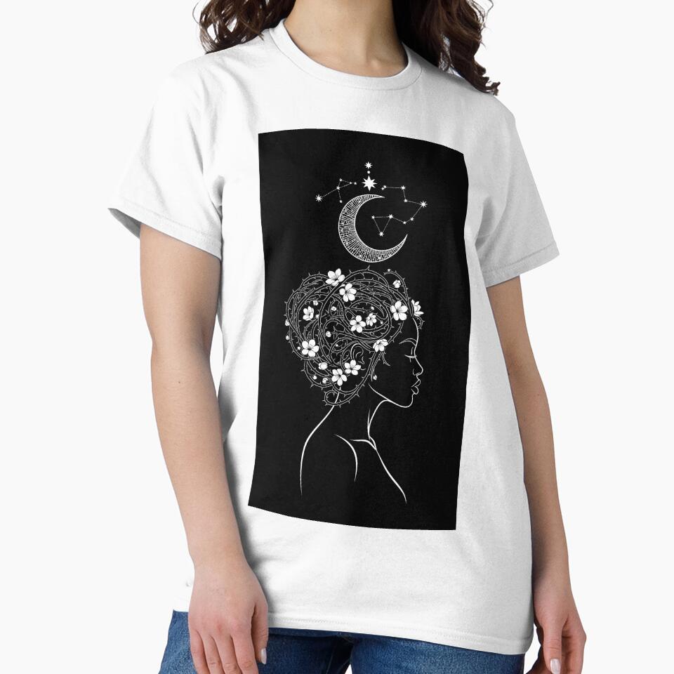 Dark Feminine Energy | Elegant Celestial Silhouette Art by Simple_Lines2025