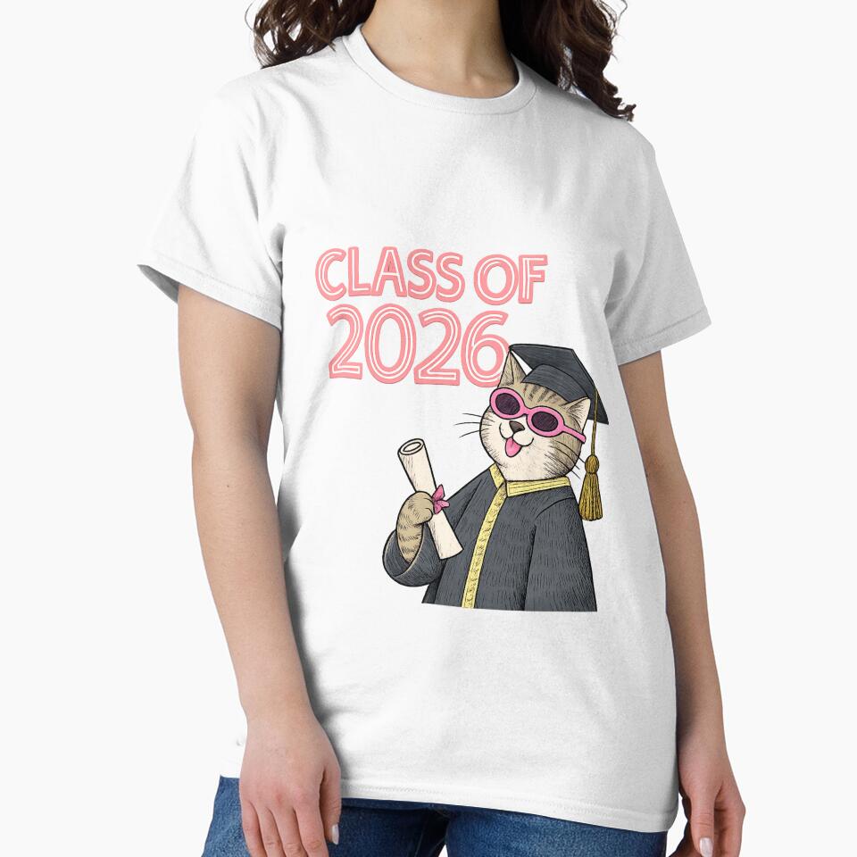 Class of 2026 Cat – Graduated in Style by Artiviose