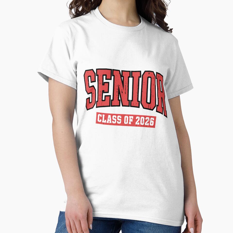 Vintage Senior 2026 | Distressed Varsity Red Class of 2026 Graphic by pixelspaperslab