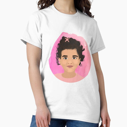A girl with curly hair on a pink background Modern and Minimalist Design for Your Space by ezgiworkshop