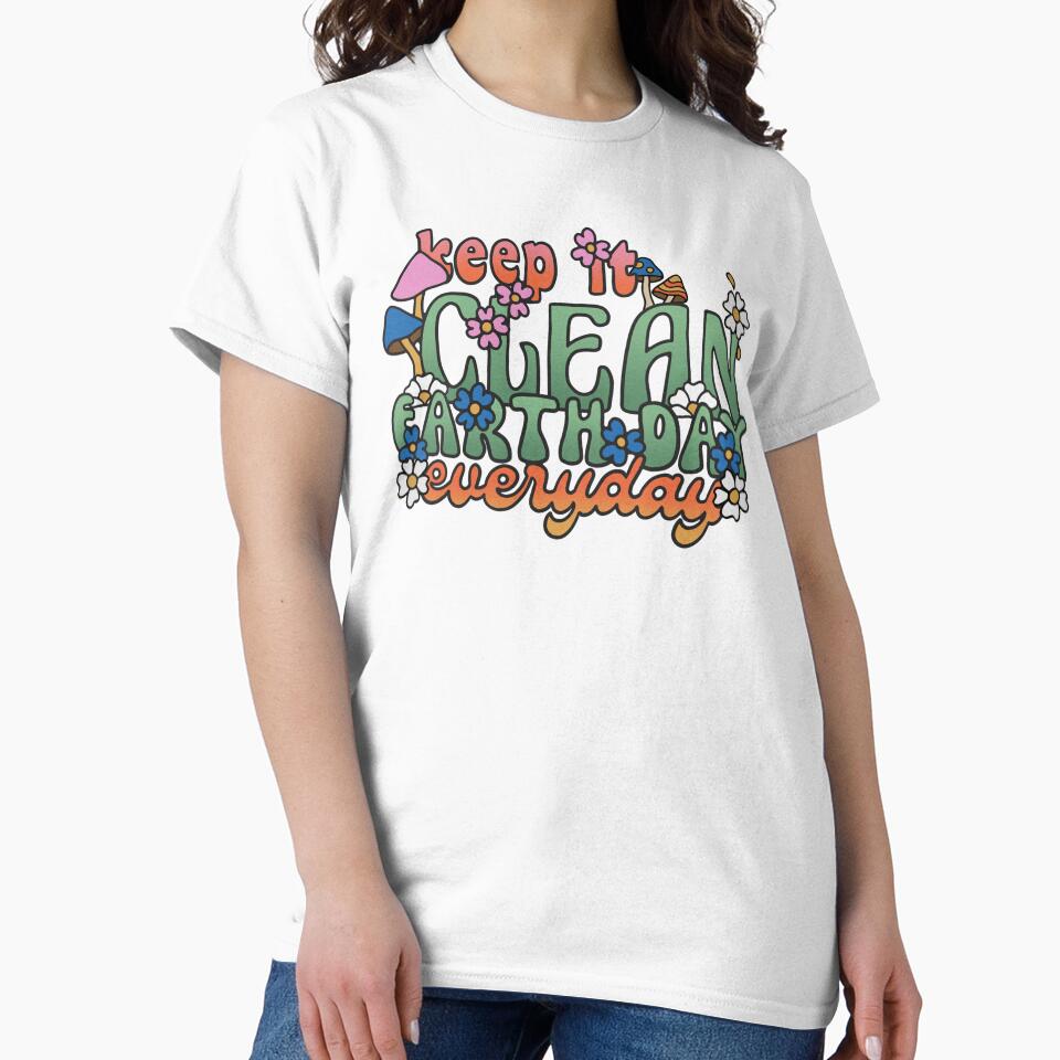 Keep It Clean Earth Day Everyday Environmental Earth Day Climate Activists Retro Vintage Boho Style Design by Viral-Style