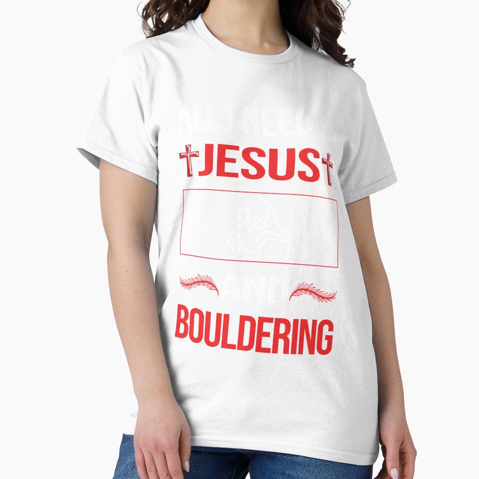 Funny Jesus Bouldering Rock Climbing by DougPoulos