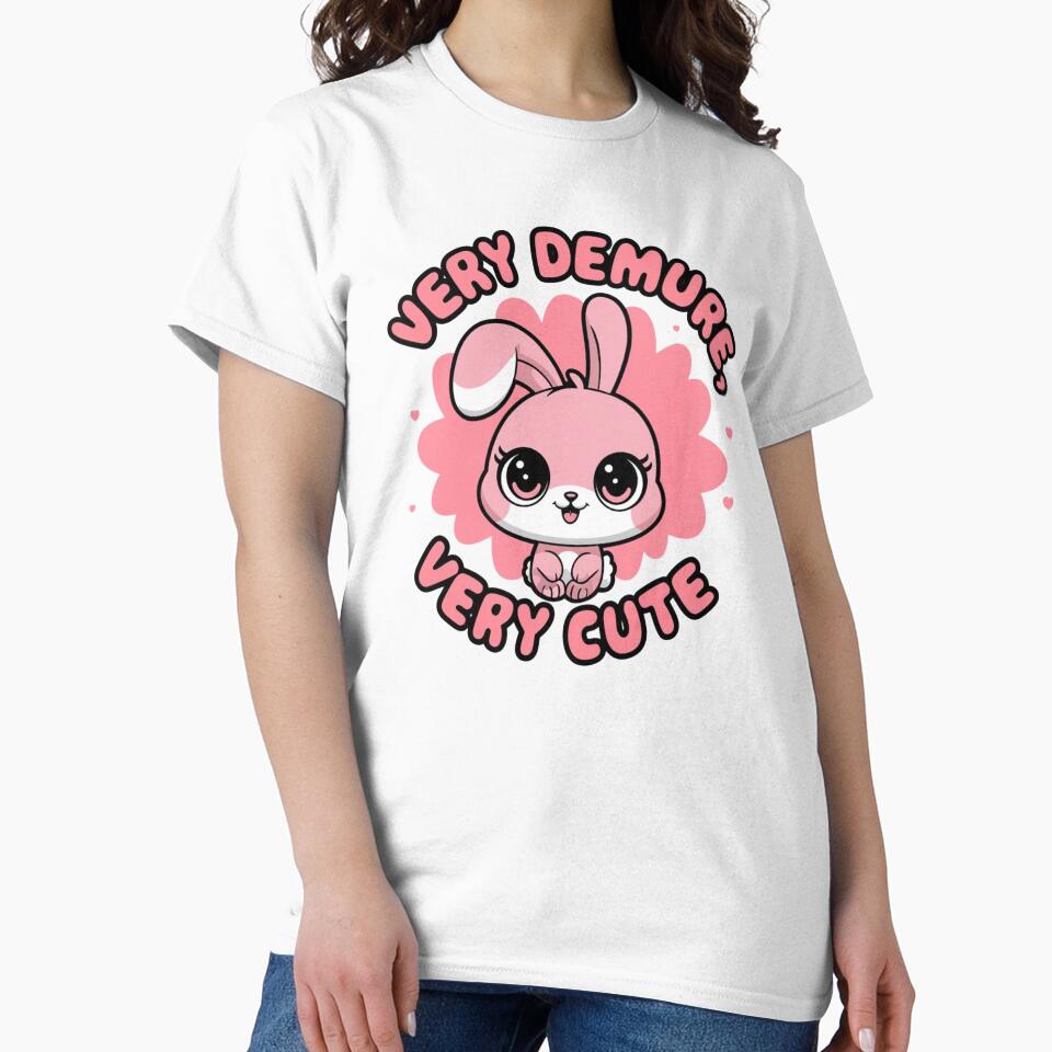 Very Demure Very Cute Pink  Rabbit by Merch-Kitsune