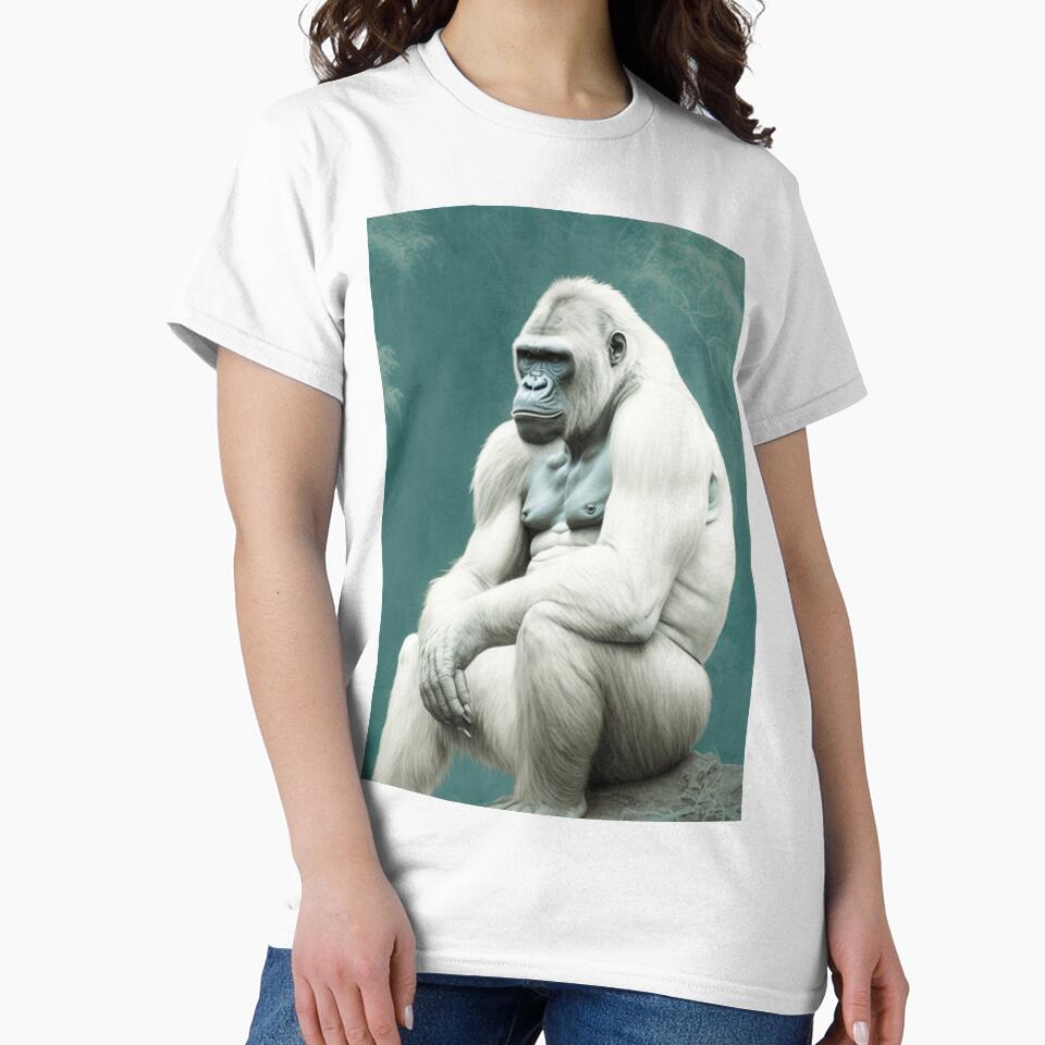 Albino Gorilla Chilling Primate by Brockinator