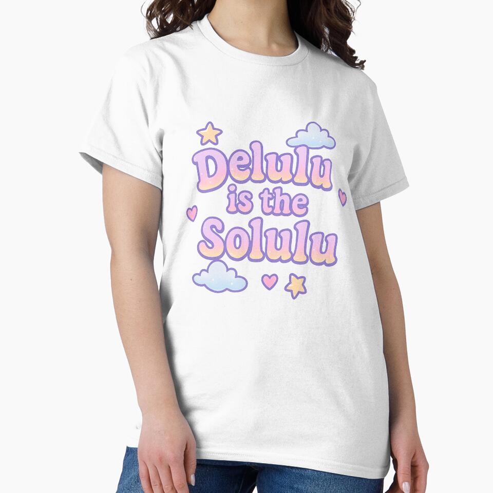 Delulu Is the Solulu – Dreamy Aesthetic Pastel Sticker by MentalCrumble