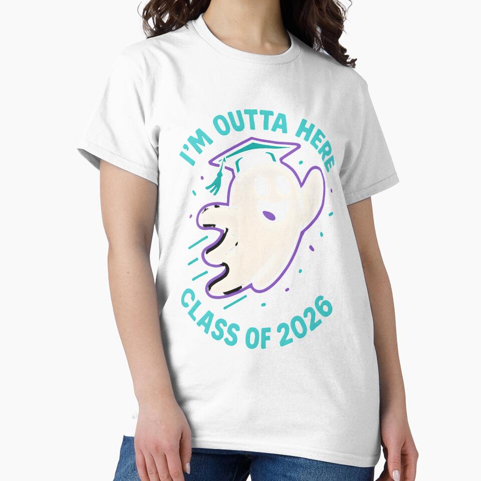 "I'm Outta Here" Ghost Graduate - Class of 2026 by DarylWelsh2024
