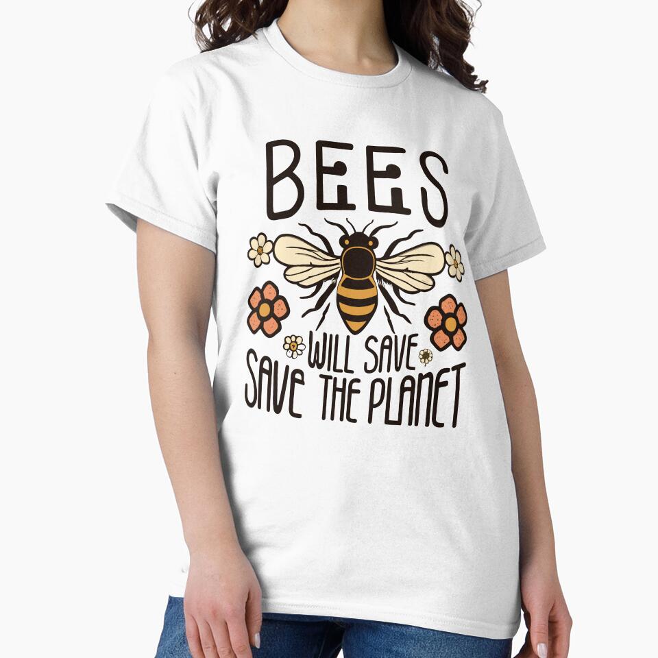 Bees will save the planet simpel design by Leivenaar