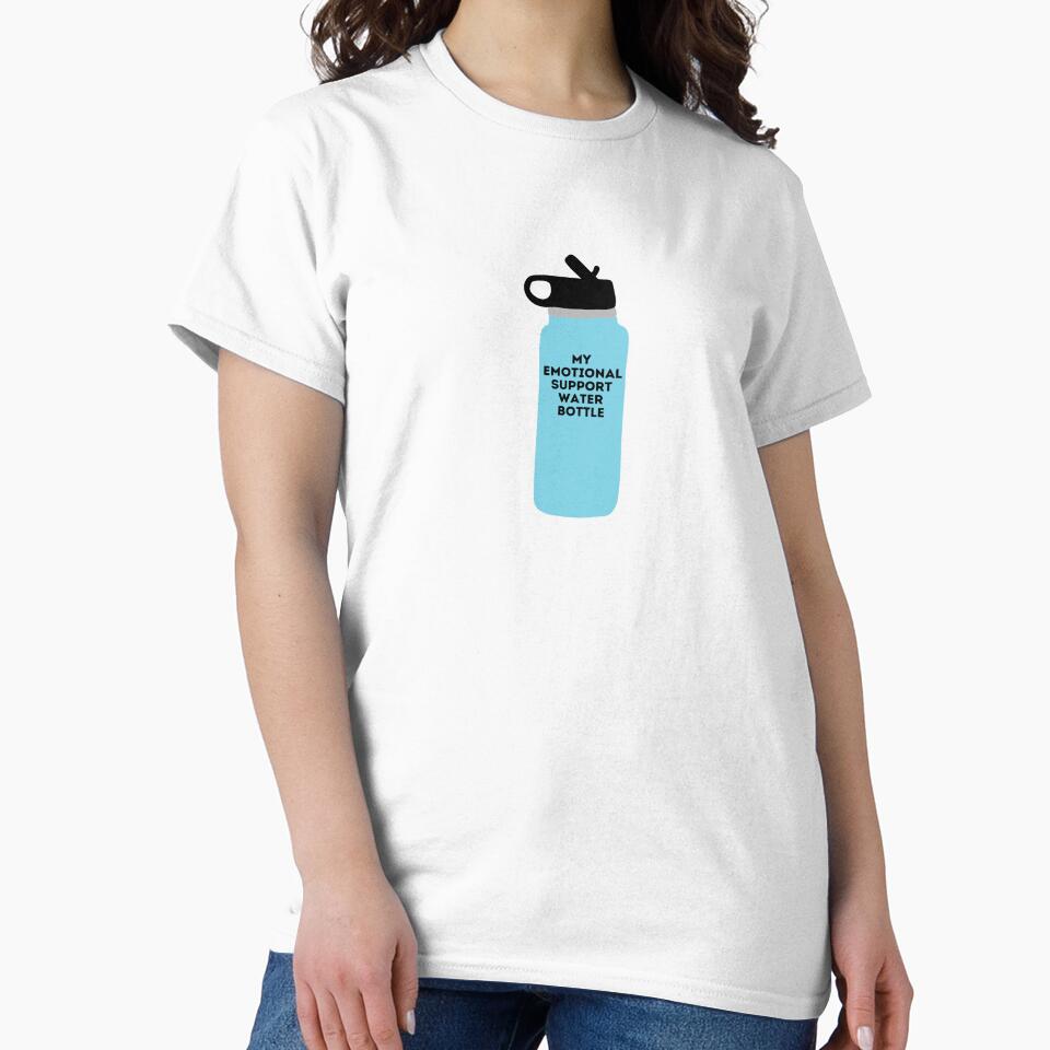 Emotional Support Water Bottle Blue Bottle with Straw by MadeByAyla