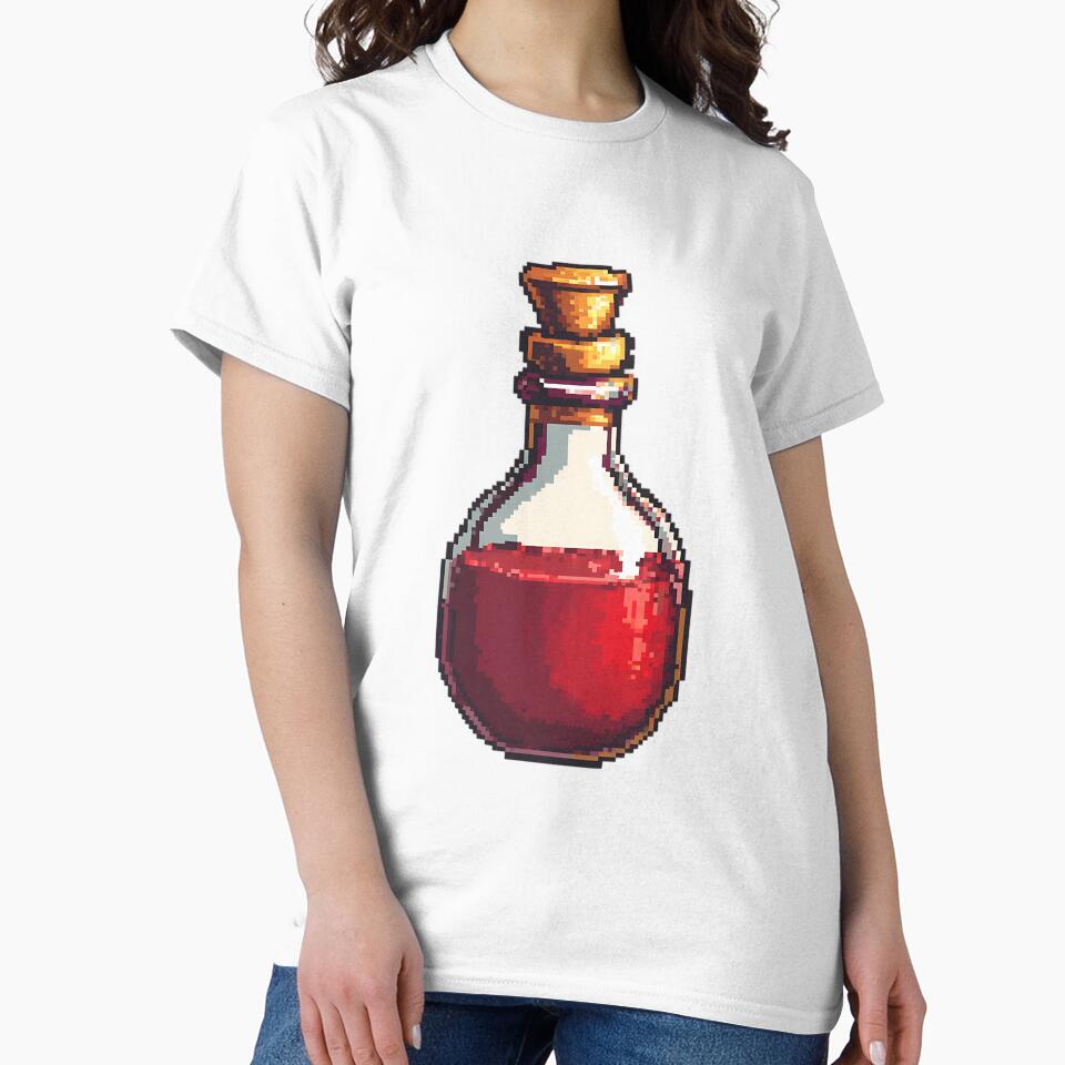 Retro Pixel Art: 8-bit Health Potion by bapupa
