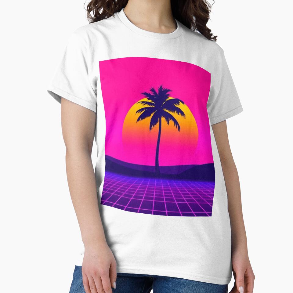 Retro Sunset: Palm Grid by Farsky-Fashion