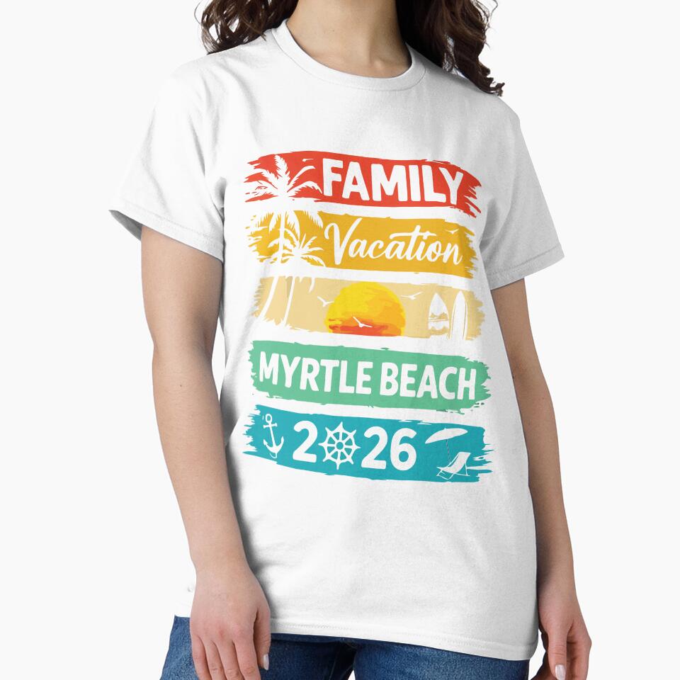 Vintage Myrtle Beach Vacation 2026 Family Trip Matching Summer Travel Group by kiralynstration