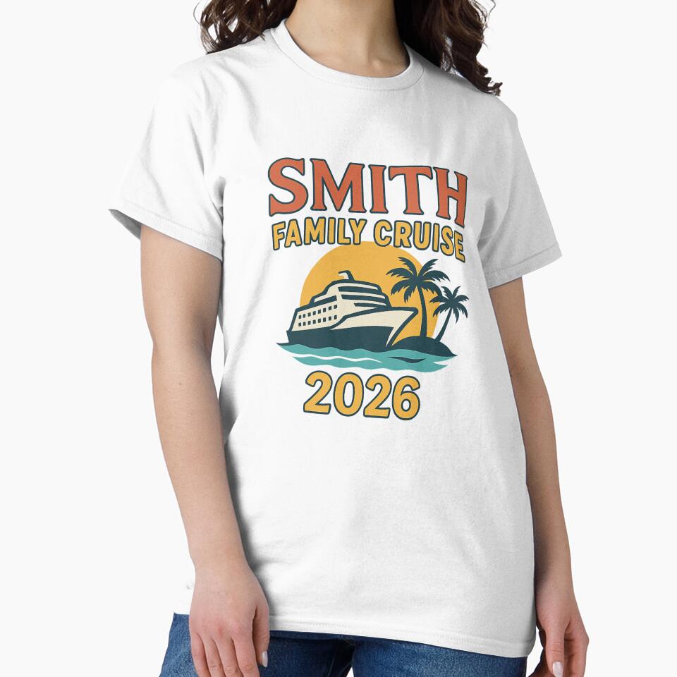 Smith Family Cruise 2026 Matching Vacation Shirt – Tropical Cruise Ship Family Trip Tee by Kaehaniz