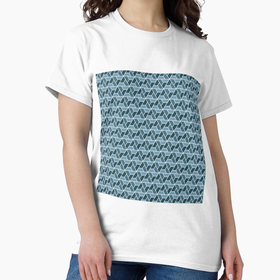 Shades of blue triangle pattern by flamendes