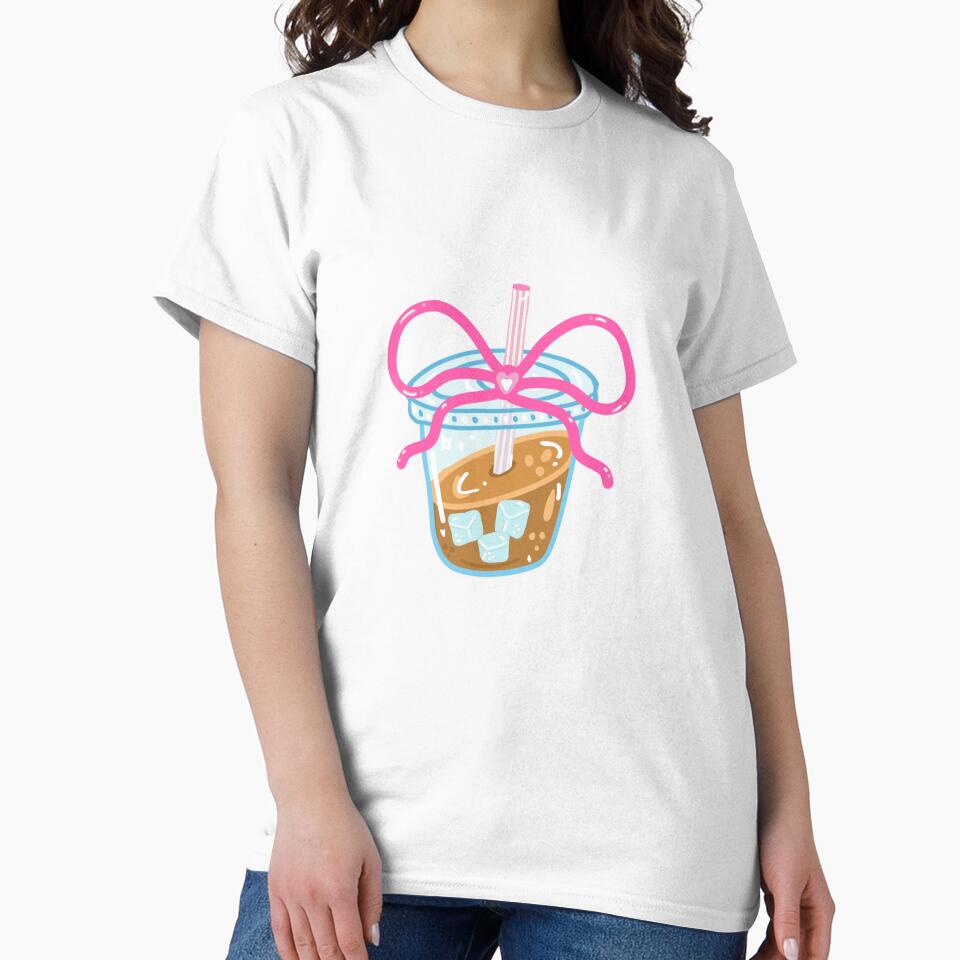 Pink Coquette Iced Coffee Aesthetic by JDesignWorkshop