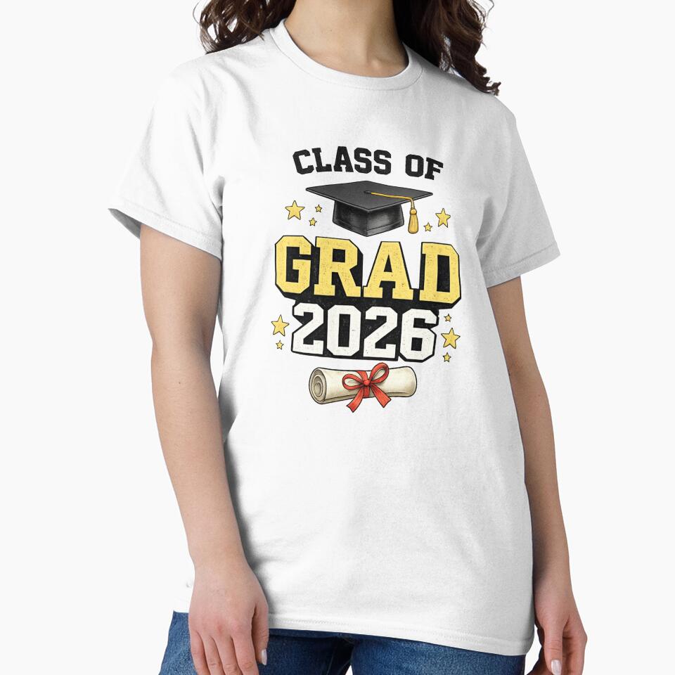 Class of 2026 Graduation Shirt Bold Grad 2026 Senior Gift Graduation Cap Design by jglobal360