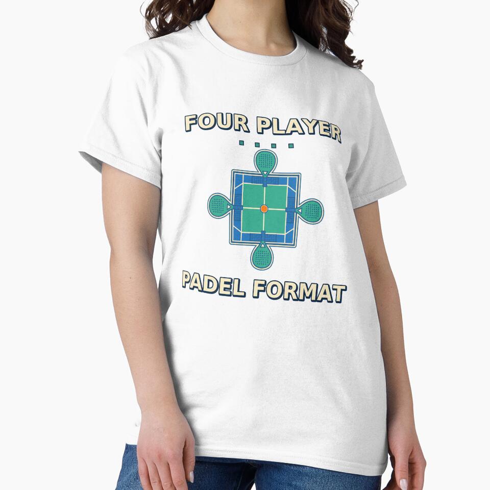 Four Player Padel Format Doubles Team Badge by Freshloop Studio | Whimsical Vintage Art