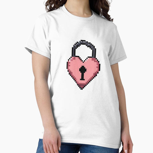 2D Pixel Locked Heart Icon Valentine Day Flat Sprite Love Symbol by BankMano