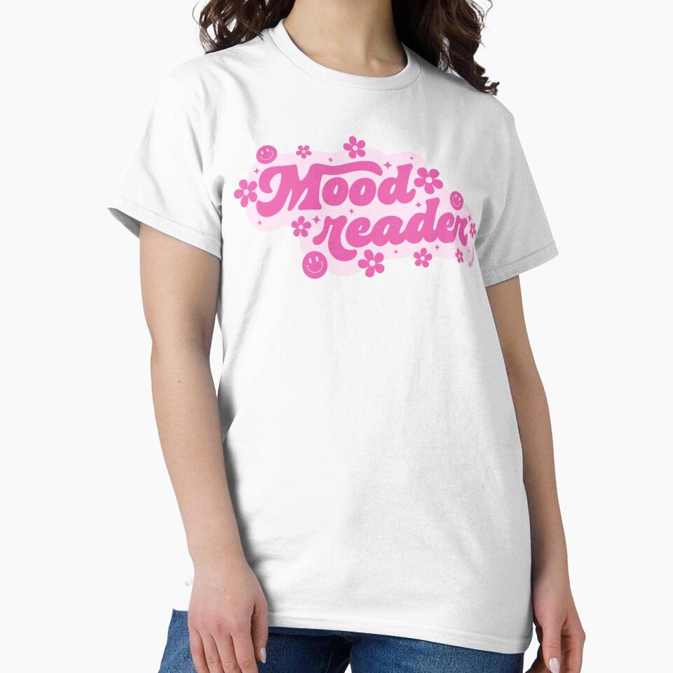 Mood Reader / Smiley Faces Groovy Daisies Flowers in Hot Pink Bookish Quotes Book Nerd Aesthetic Gifts Kindle Enthusiasts Book Baddie Tbr by Latinoladas