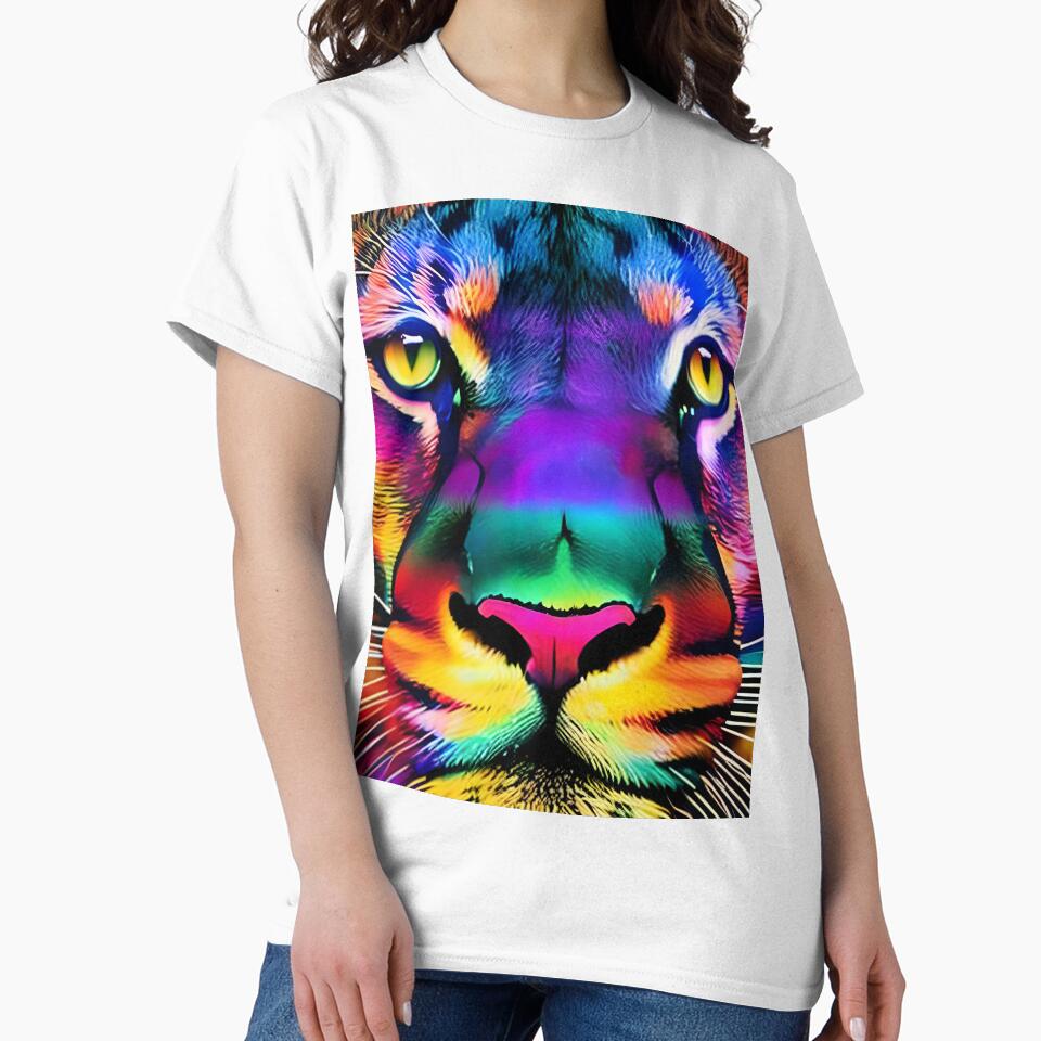 Trippy Mountain Lion Silhouette Wildlife Day Design by ElLocoMus