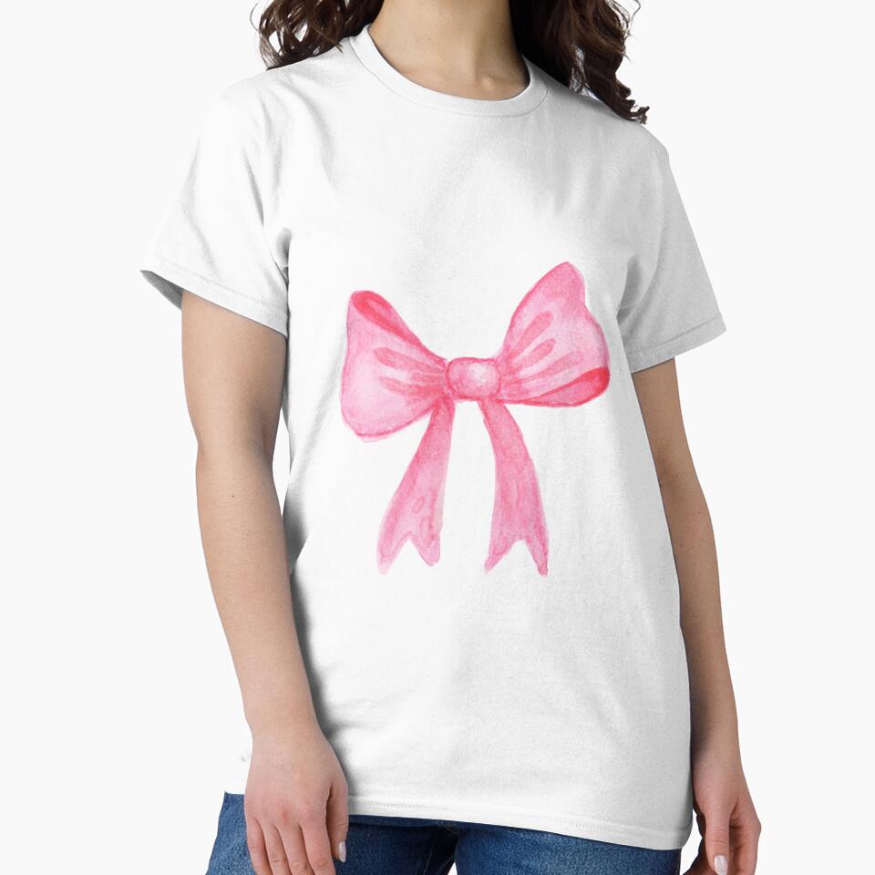 pink watercolor bow by gdm123