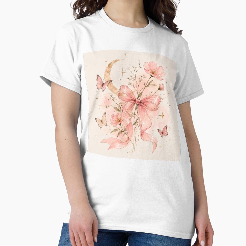 Coquette Bow Aesthetic | Soft Pink Floral Design by     Pink Chaos Club