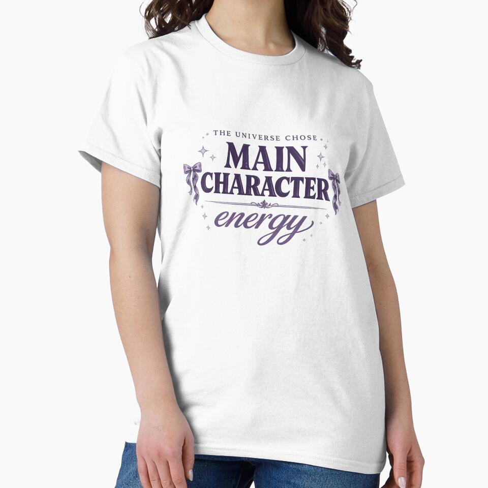 Main Character Energy Dark Academia Coquette Typography Aesthetic Design by OFFLINE FOREVER™ オフライン