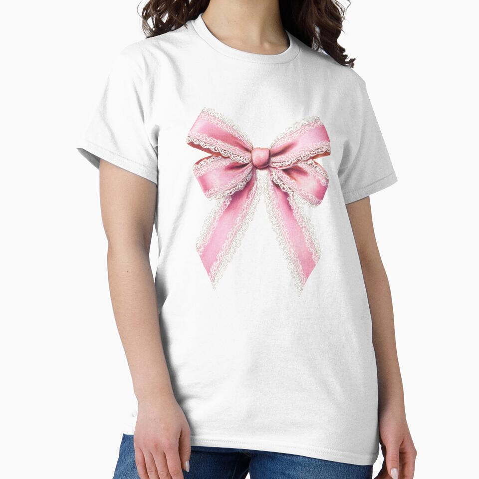 Pink and white lace bow by MendaciousMina