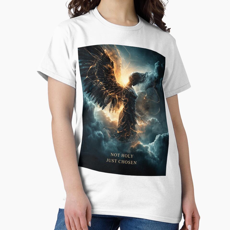 Not Holy, Just Chosen – Dark Angel Surreal Art by VisionaryVeils