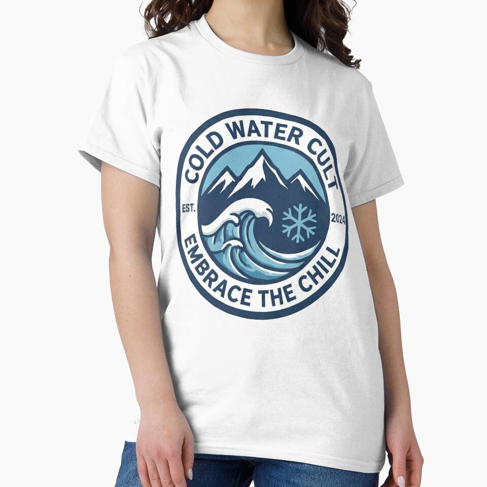 Cold Water Cult Sticker – Embrace the Chill Badge | Ice Bath & Cold Plunge Club Design | Retro Outdoors Logo by Healy’s Awesome Designs
