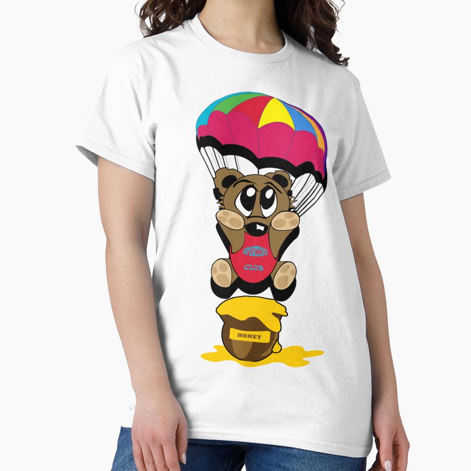 Cute Skydiving Teddy Bear Mascot by capricedefille
