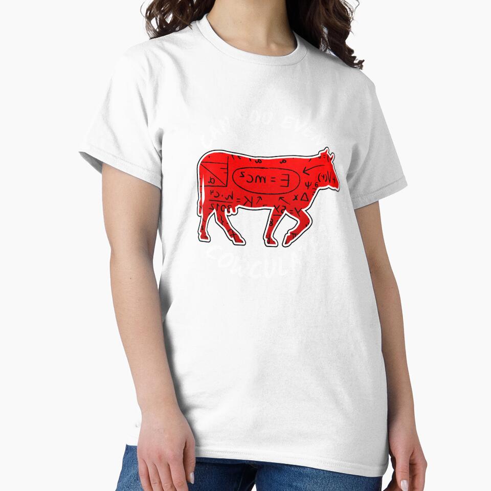 Black version of Red cow Can you even calculate? Funny colorful cow puns Calculator by FarmsteadAcers