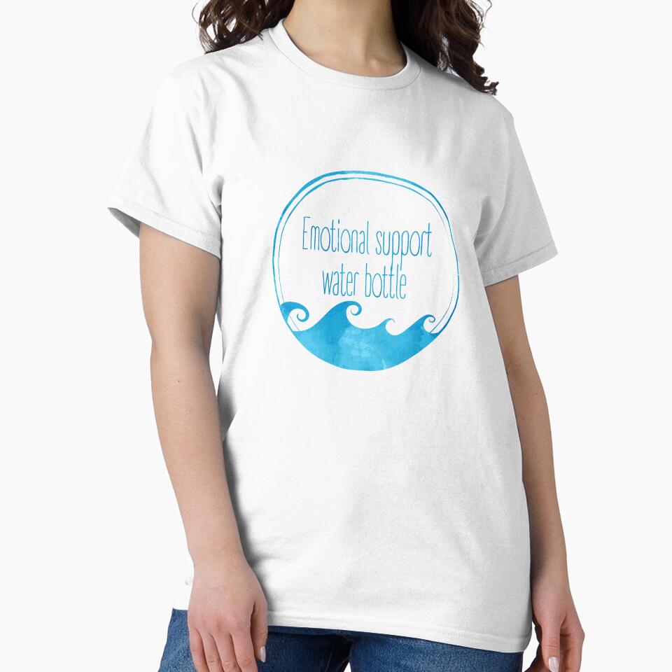 Hydro Flask sticker - Emotional support water bottle - ocean blue watercolor wave | Line art by Vane22april