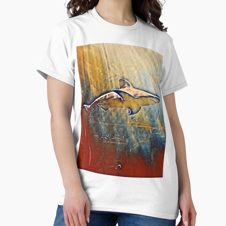 Afternoon Sea Life Ocean Portrait Shark Art by TheWildFlix