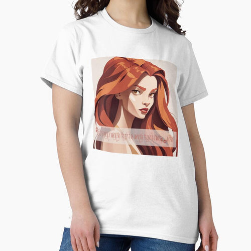 "Fierce Reign" Minimalist Vector Art | Elegant and Modern Reimagining of Simpa as a Redhead Girl by Laila-Ahmed