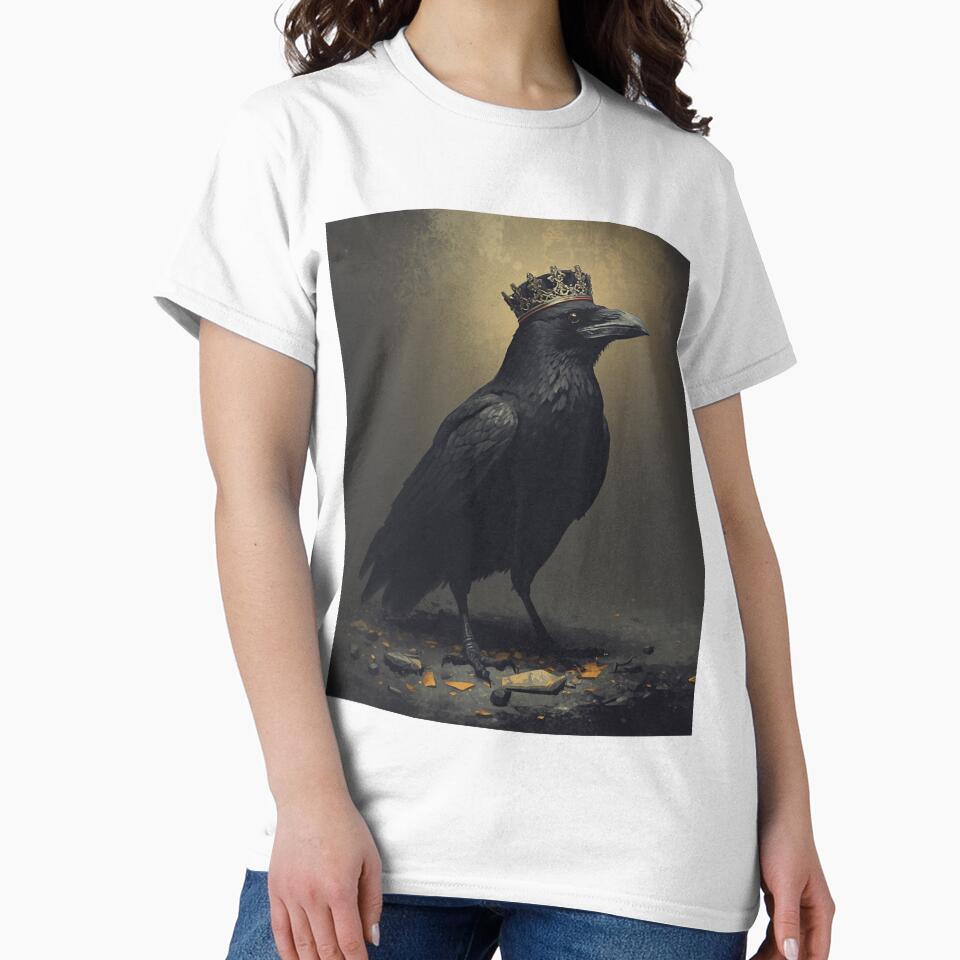 Crowned Raven Dark Royalty Gothic Art by GraveyardGlam