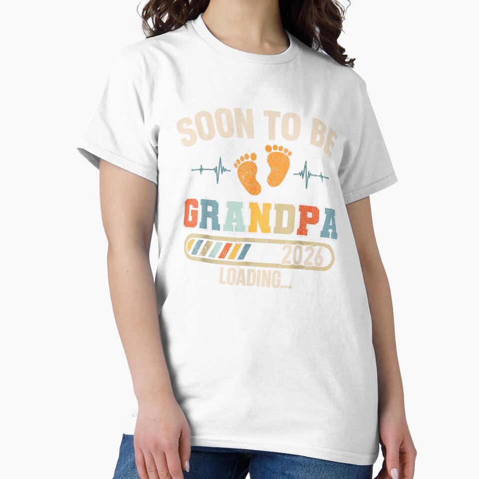 Soon to Be Grandpa 2026 Loading Baby Announcement Poppop by Goleon12