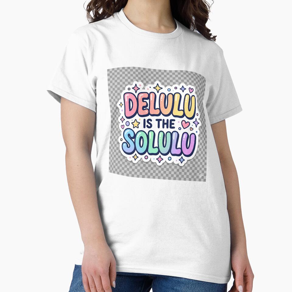 Delulu Is The Solulu Funny Gen Z Meme Aesthetic Sticker by R & K Fashions