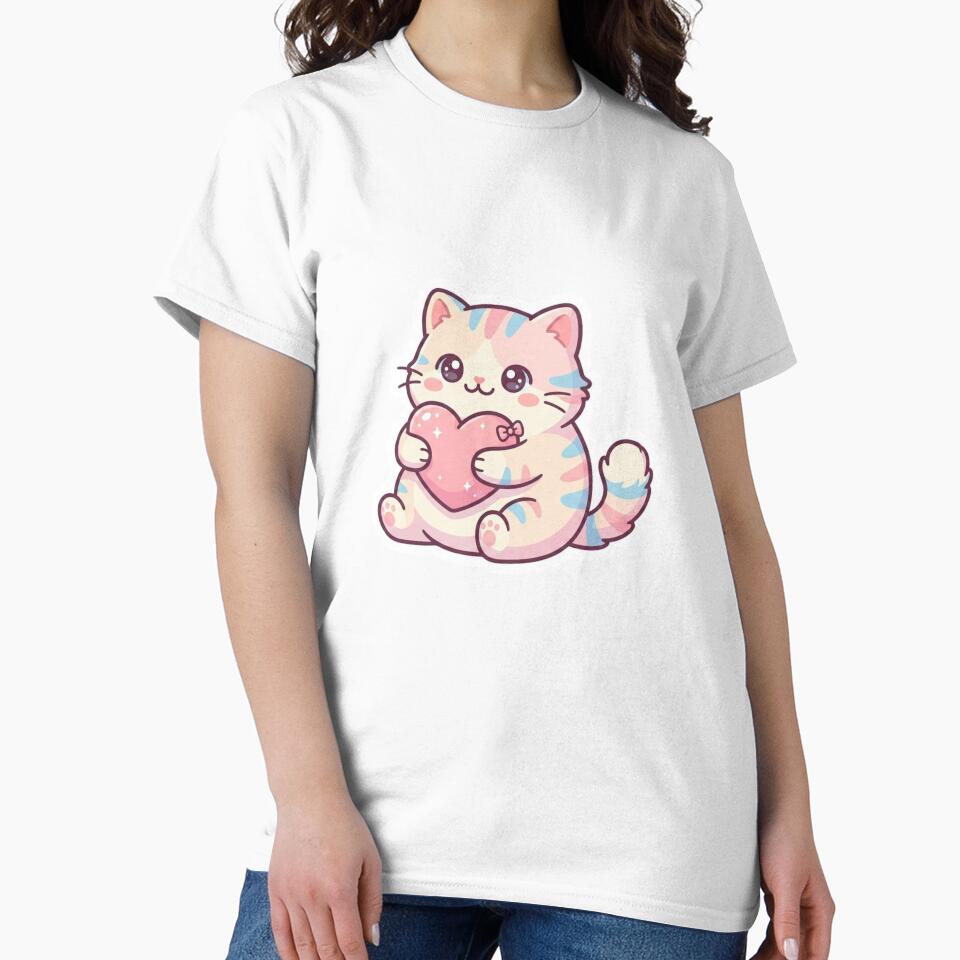 Emotional Support Cat Sticker – Cute Kawaii Cat Vinyl Sticker for Laptop, Water Bottle & iPad by pixelandpalette
