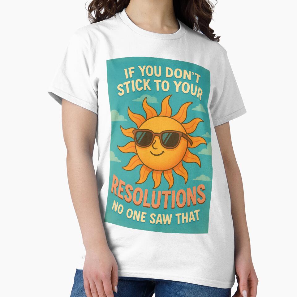 Playful New Year Resolution Greeting with Sunglasses Sun and Sky by Places On Earth
