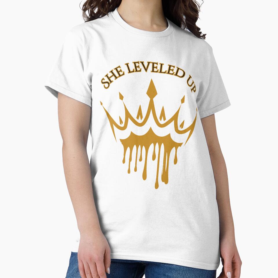 She Leveled Up Gold Crown Drip Glow Up Confidence by ImSammyMae
