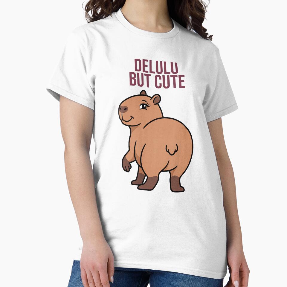 Delulu But Cute – Funny Capybara Meme by Sir Capy B