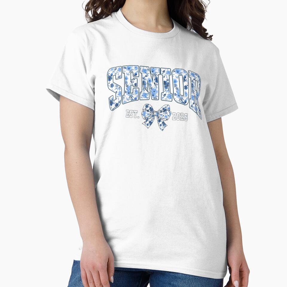 Senior Floral Senior 2026 Class of 2026 Senior Blue Bow 2026 by Boutkimaewab
