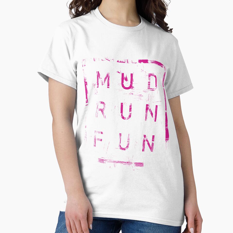 Mud Run Fun Tough Mudder PINK Trail Running and Marathon by BOBSMITHHHHH