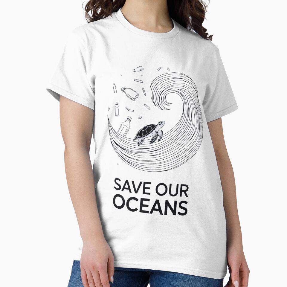 Save Our Oceans Sea Turtle Activism Against Plastic Waste by BunBuntheDog-