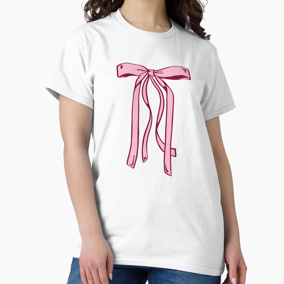 Long Pink Ribbon Bow by Kusaka.art